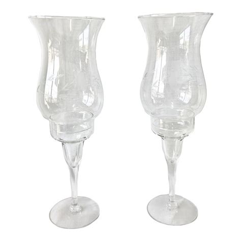 princess house hurricane candle holders